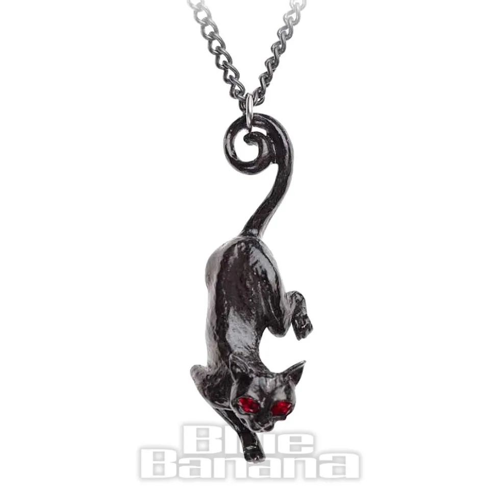 Alchemy Gothic Cat Sith Pendant (Black)