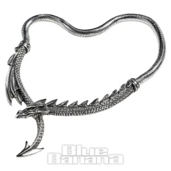 Alchemy Gothic Dragon's Lure Necklace (Silver)