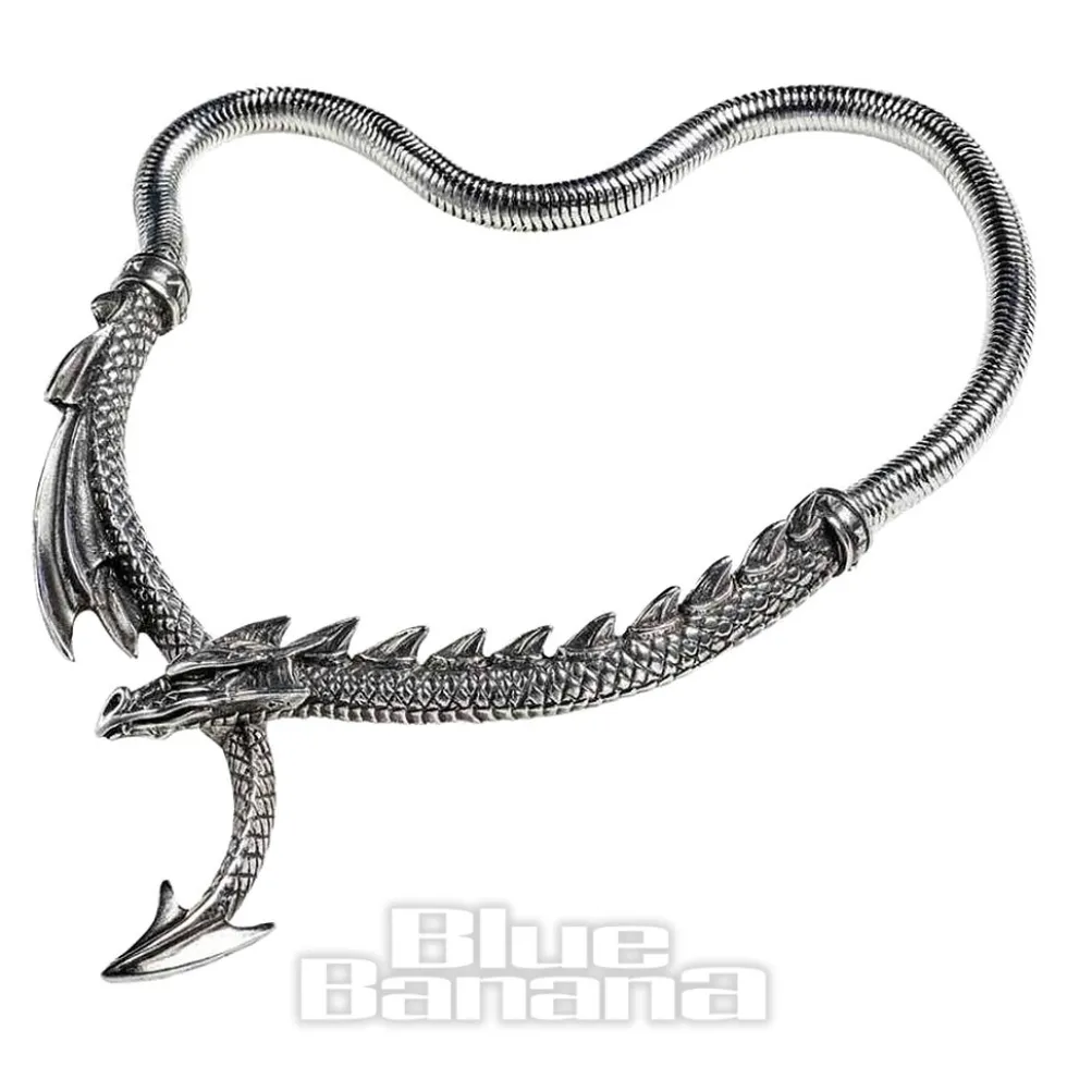 Alchemy Gothic Dragon's Lure Necklace (Silver)