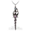Alchemy Gothic Lunacorn Wand Necklace (Silver)