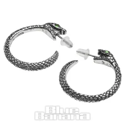 Alchemy Gothic Sophia Serpent Stud Earrings (Silver)
