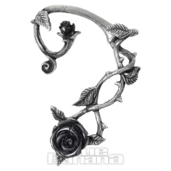 Alchemy Gothic Wild Rose Earring (Black/Silver)