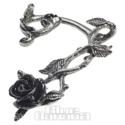 Alchemy Gothic Wild Rose Earring (Black/Silver)