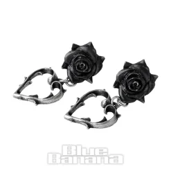 Alchemy Gothic Wounded Love Earrings (Pewter)