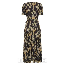 Banned Carol Golden Hour Wrap Dress (Black)