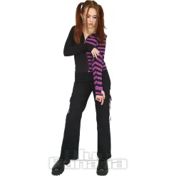 Banned Front Zip Hoodie (Black/Purple)