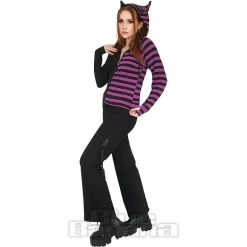 Banned Front Zip Hoodie (Black/Purple)
