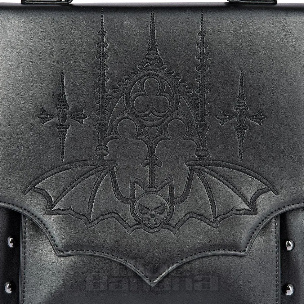 Banned Gothic Bat Handbag (Black)