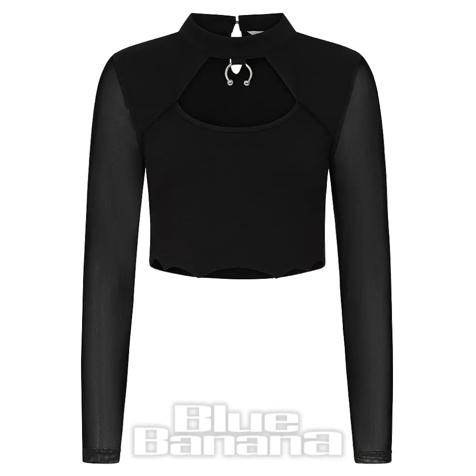 Banned Lavinia Crop Top (Black)