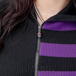 Banned Midnight Ritual Cardigan (Black/Purple)