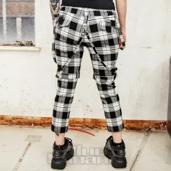 Banned Nocturne Buckle Trousers (Black/White)