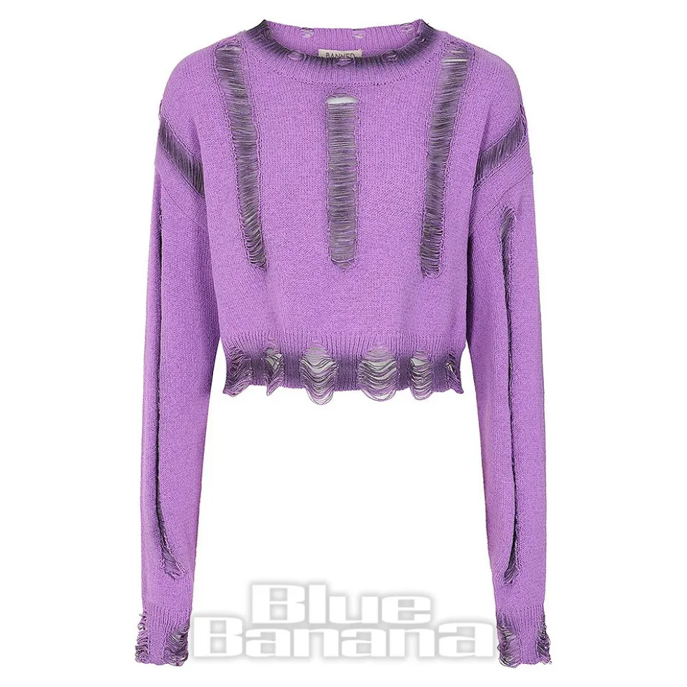 Banned Torn Apart Jumper (Purple)
