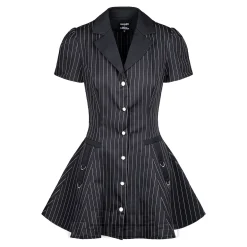 Banned X Blue Banana Pinstripe Core Dress (Black)