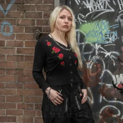 Banned X Blue Banana Roses Cardigan (Black)