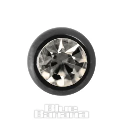 Black Titanium Jewelled Ball (Crystal)