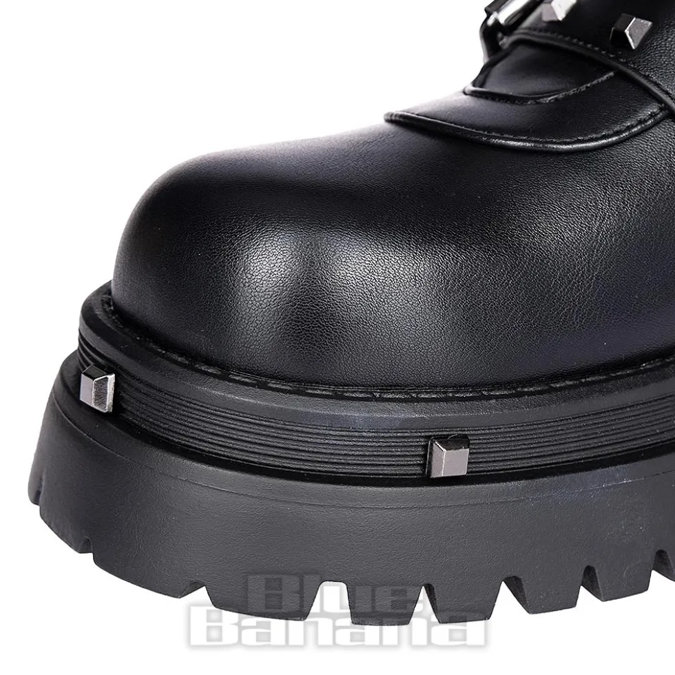Bleeding Heart Buckle Boots (Black)