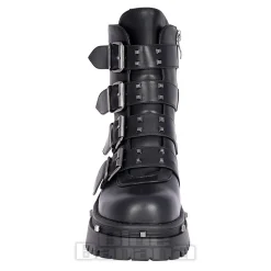 Bleeding Heart Buckle Boots (Black)