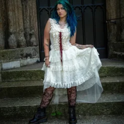 Bleeding Heart Desdemona Corset Dress (Cream)