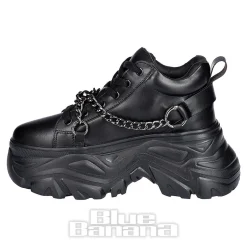 Bleeding Heart Skull Chain Trainers (Black)