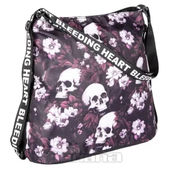 Bleeding Heart Skulls Handbag (Red)
