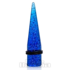 Blue Banana Acrylic Glitter Ear Stretcher 12-18mm (Blue)