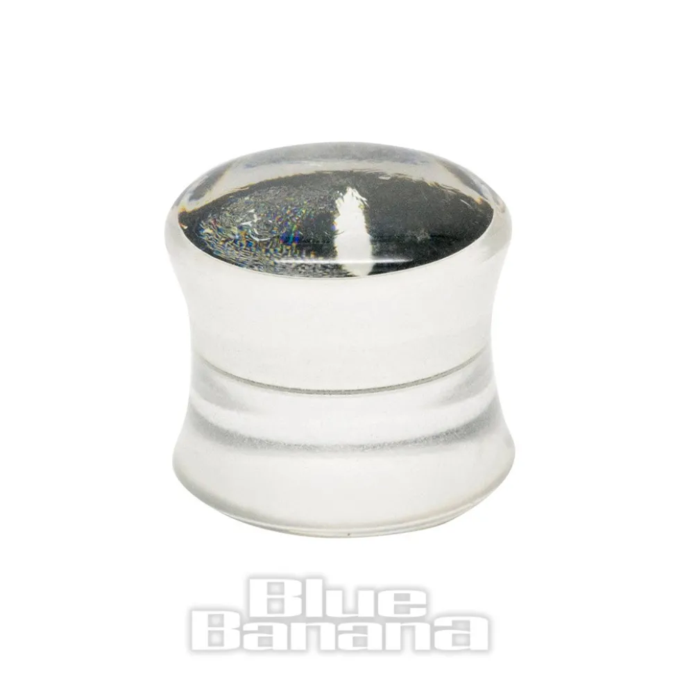 Blue Banana Acrylic Leaf Ear Plug 6-14mm (Clear)