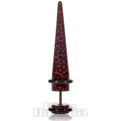Blue Banana Acrylic Leopard Print Fake Ear Stretcher (Red)