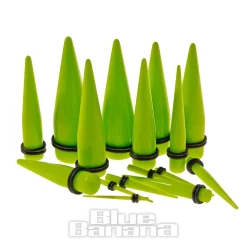 Blue Banana Acrylic Neon Ear Stretcher (Green)
