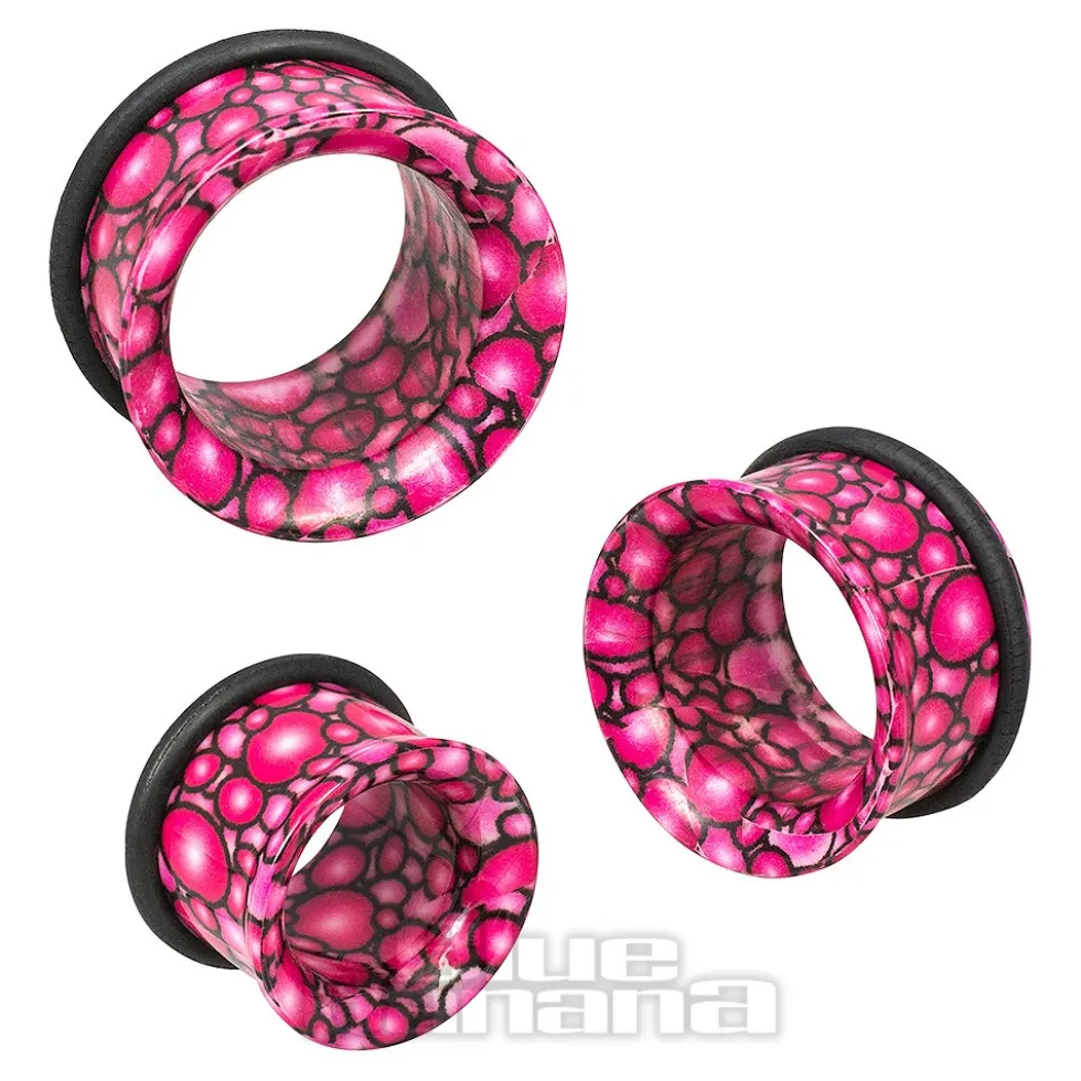 Blue Banana Acrylic Pebble Ear Tunnel 8-20mm (Pink)