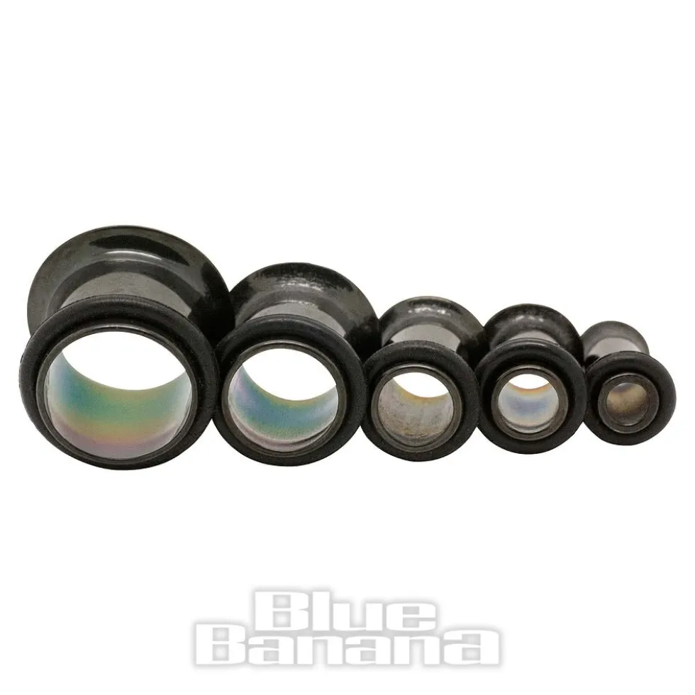 Blue Banana Acrylic Plain Ear Plug 4-10mm (Black)