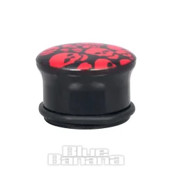 Blue Banana Acrylic Skulls Ear Plug 4-22mm (Red)