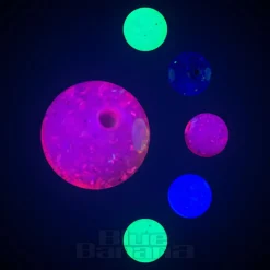 Blue Banana Acrylic UV 8mm Assorted Glitter Balls (Pack Of 10)