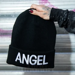 Blue Banana Angel Beanie Hat (Black)
