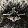 Blue Banana Bat Cut Out Hair Pin (Silver)
