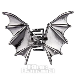 Blue Banana Bat Wings Hair Clip (Black)