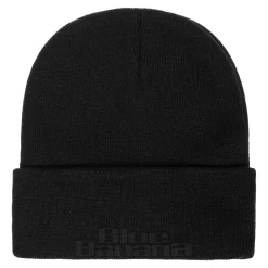 Blue Banana 666 Beanie Hat (Black)