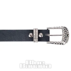 Blue Banana Bitch Belt (Black/Crystal)