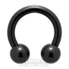 Blue Banana Black Titanium Circular Barbell (Black)