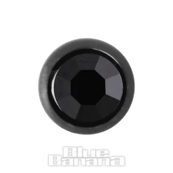 Blue Banana Black Titanium 3mm Jewelled Ball (Black)