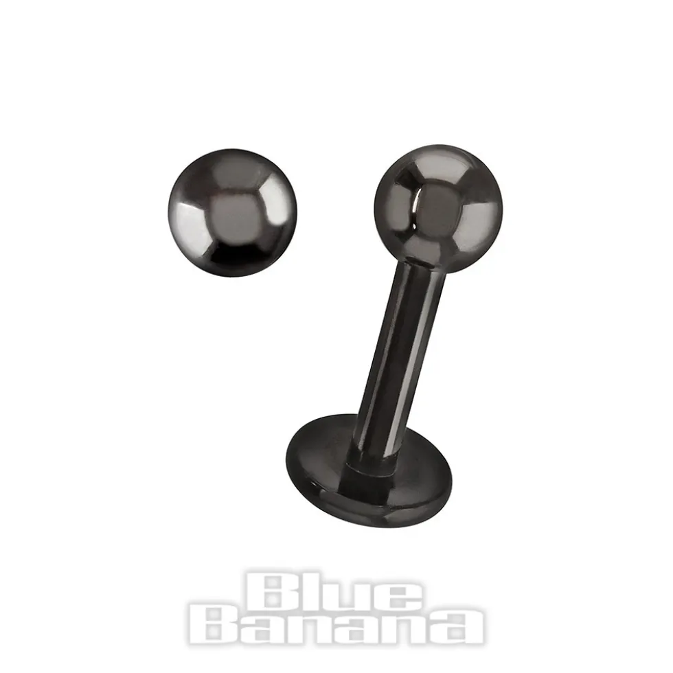 Blue Banana Black Titanium 1.2mm Labret (Black)
