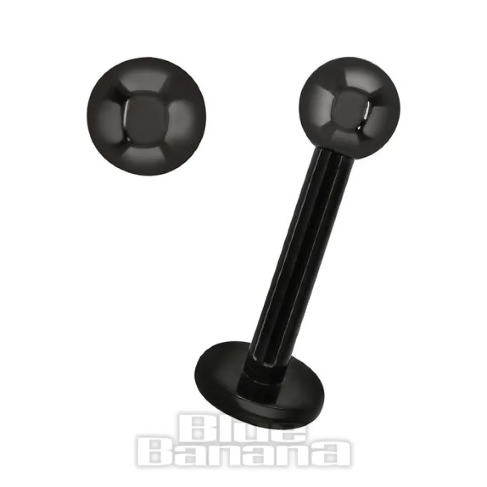 Blue Banana Black Titanium 1.2mm Labret (Black)