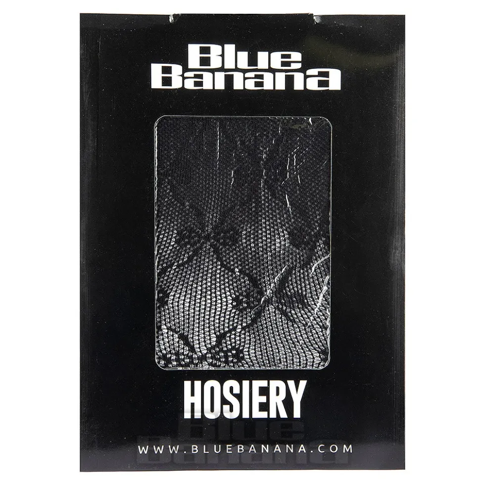 Blue Banana Bow Tights (Black)