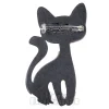 Blue Banana Cat Brooch (Grey)