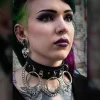 Blue Banana Chains & Rings Choker (Black)