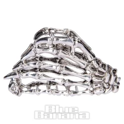 Blue Banana Claw Hand Hair Clip (Silver)