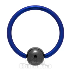 Blue Banana Coloured Titanium 1.6mm BCR (Blue/Black)