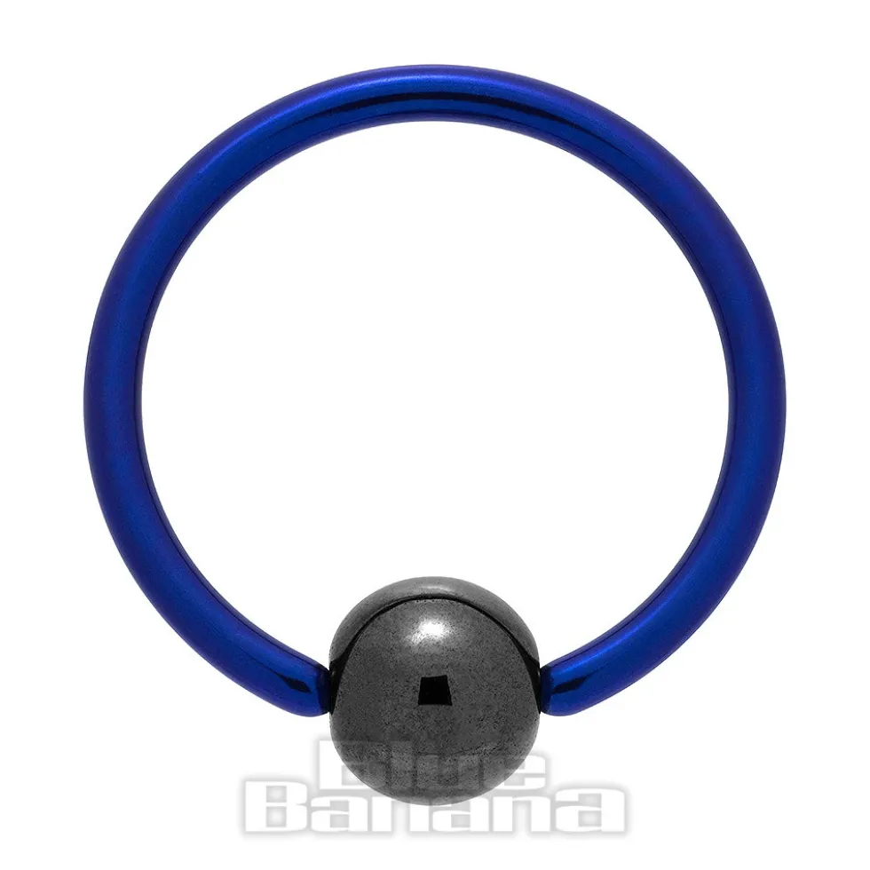 Blue Banana Coloured Titanium 1.6mm BCR (Blue/Black)