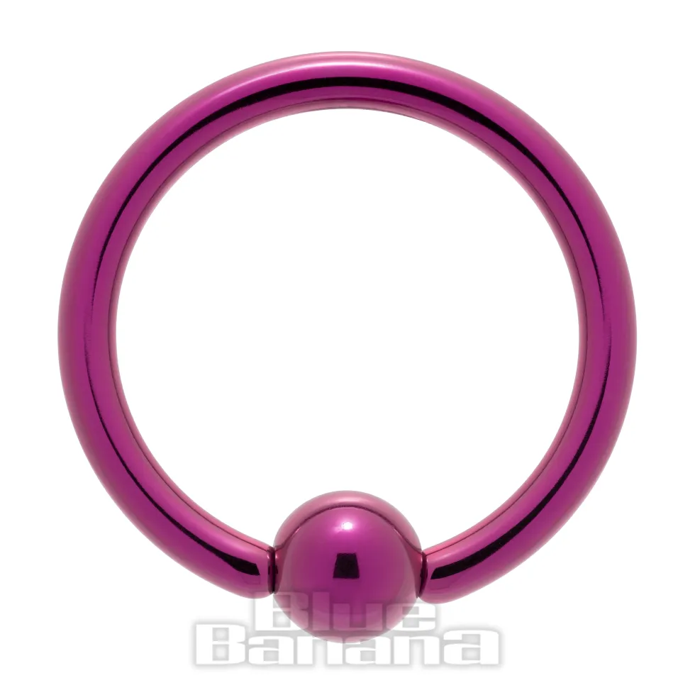 Blue Banana Coloured Titanium BCR (Fuchsia)