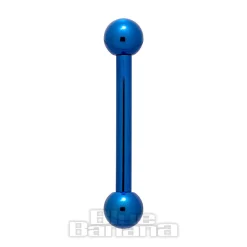 Blue Banana Coloured Titanium 1.6mm Barbell (Blue)