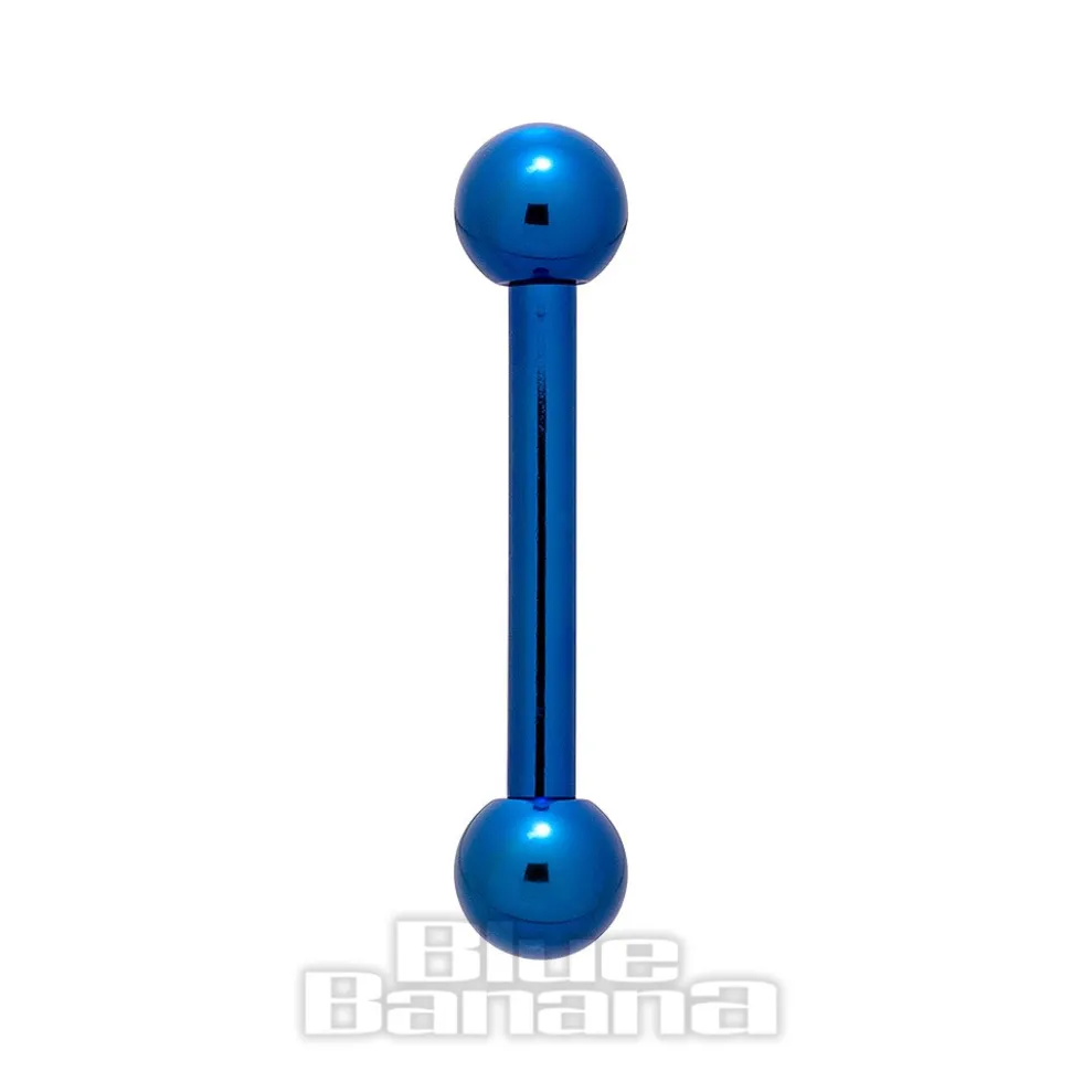 Blue Banana Coloured Titanium 1.6mm Barbell (Blue)